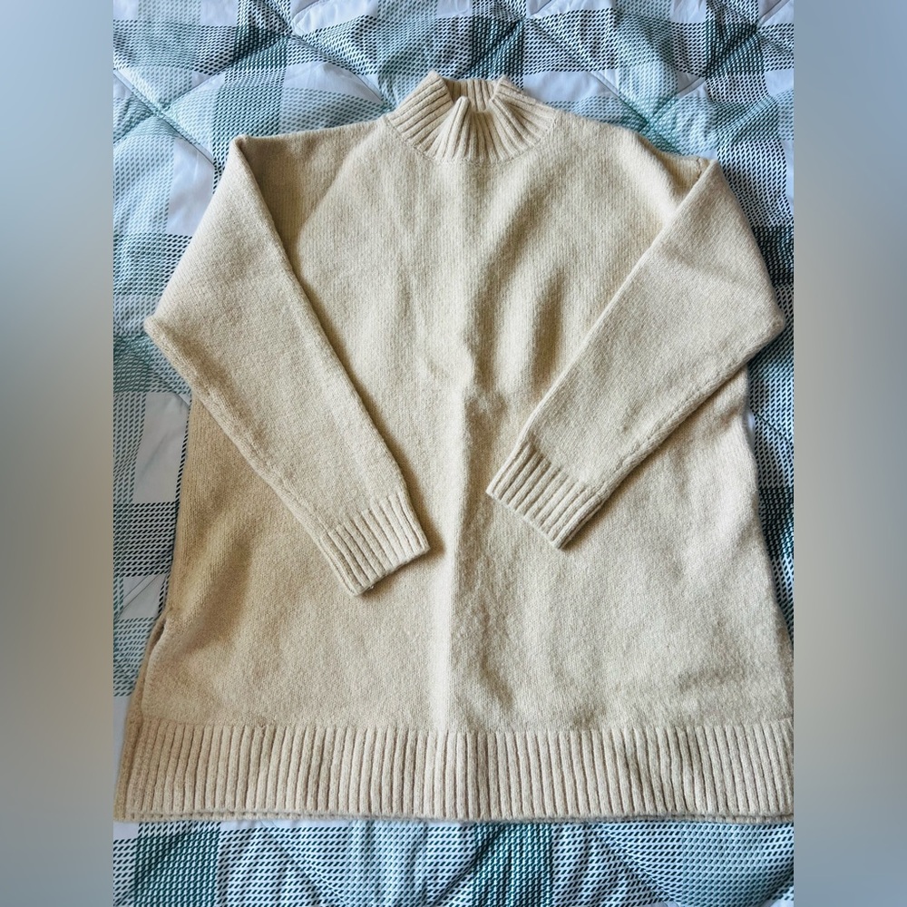 Zara Cream Turtleneck Sweaters and pants